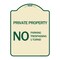 Signmission Private Property No Parking No Trespassing U Turns! Heavy-Gauge Alum Sign, 24" x 18", TG-1824-24621 A-DES-TG-1824-24621 - alternate 1
